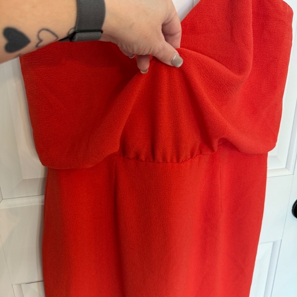 New! Dress The Population Alondra Blouson Dress Poppy Red 31710 - Picture 5 of 12